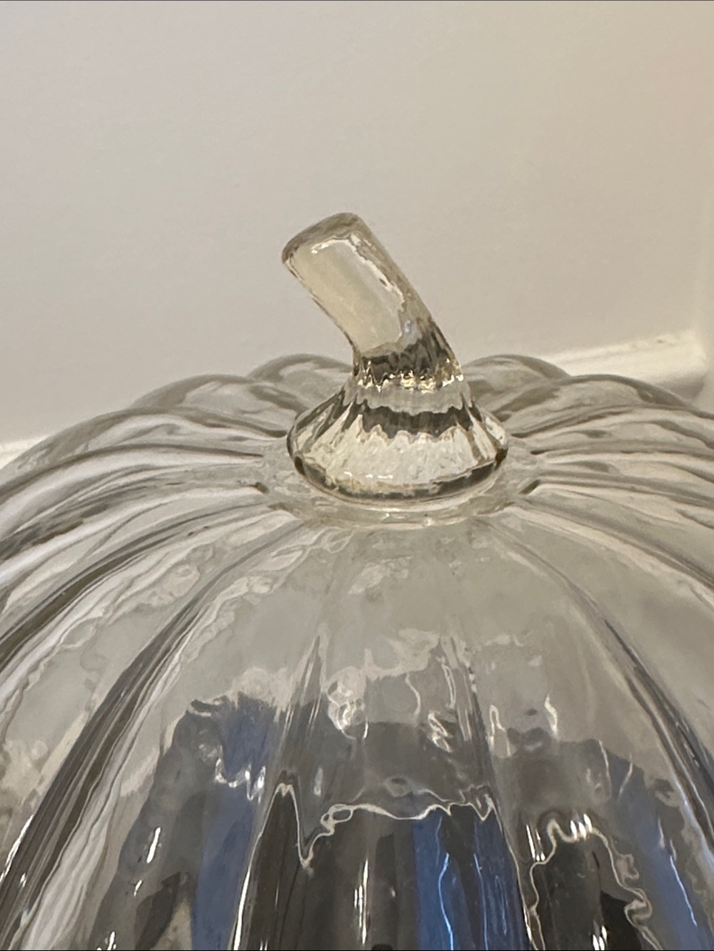 Clear Glass Pumpkin Decor - Picture 2 of 5